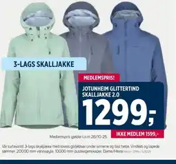 Sport 1 Jotunheim glittertind skalljakke 2.0 tilbud