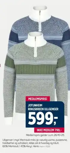 Sport 1 Jotunheim ringsbreen ullgenser tilbud