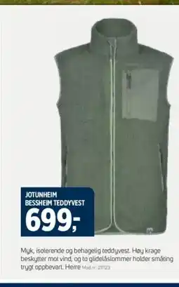 Sport 1 Jotunheim bessheim teddyvest tilbud