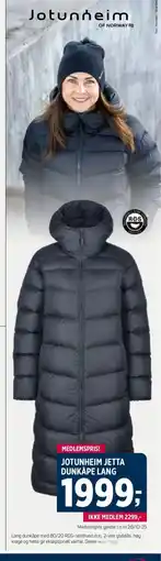 Sport 1 Jotunheim jetta dunkåpe lang tilbud
