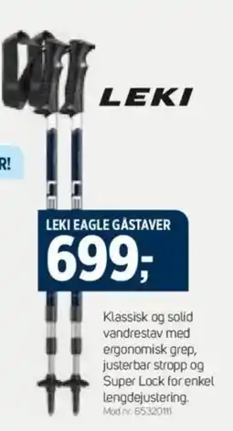 Sport 1 Leki eagle gåstaver tilbud