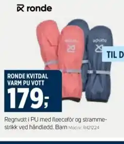 Sport 1 Ronde kvitdal varm pu vott tilbud