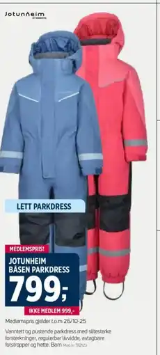 Sport 1 Jotunheim båsen parkdress tilbud