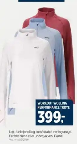 Sport 1 Workout wolling performance trøye tilbud