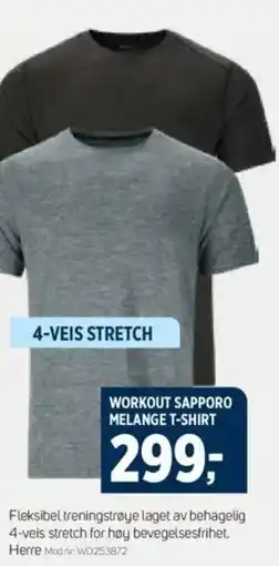 Sport 1 Workout sapporo melange t-shirt tilbud