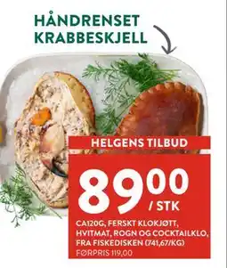 Jacobs HÅNDRENSET KRABBESKJELL, NOK 89 tilbud