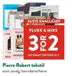 Jacobs Pierre Robert tekstil tilbud