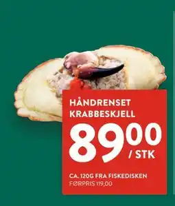 Jacobs HÅNDRENSET KRABBESKJELL, NOK 89 tilbud