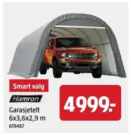 Jula Garasjetelt 6x3,6x2,9 m, NOK 4999 tilbud