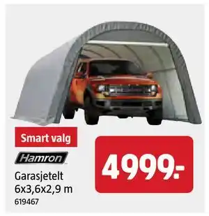 Jula Garasjetelt 6x3,6x2,9 m, NOK 4999 tilbud