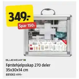 Jula Førstehjelpsskap 270 deler 35x30x14 cm, NOK 349 tilbud