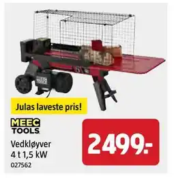 Jula Vedkløyver 4 t 1,5 kW, NOK 2499 tilbud