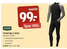 Jula Undertøy 2 deler, Medlemspris tilbud