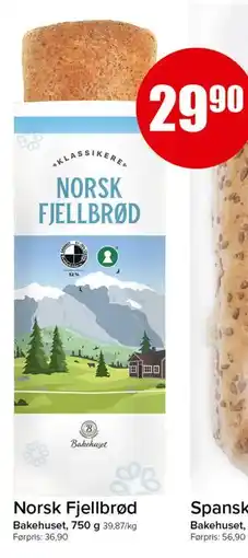 Spar Norsk Fjellbrød, NOK 29.9 tilbud