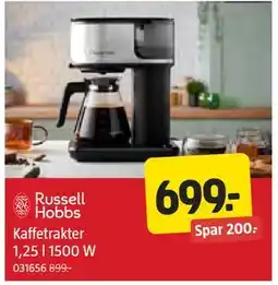 Jula Kaffetrakter 1,25 l 1500 W, NOK 699 tilbud