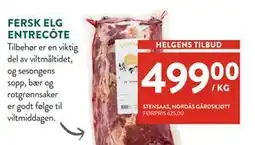 Jacobs FERSK ELG ENTRECÔTE, NOK 499 tilbud