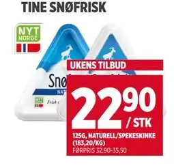 Meny TINE SNØFRISK, NOK 22.9 tilbud
