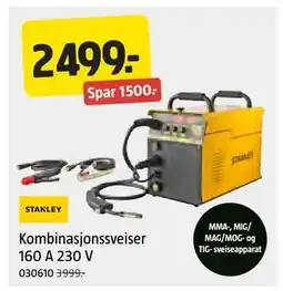 Jula Kombinasjonssveiser 160 A 230 V, NOK 2499 tilbud