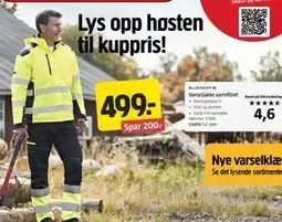 Jula Varseljakke varmfôret, NOK 499 tilbud