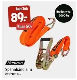 Jula Spennbånd 5 m, Medlemspris tilbud