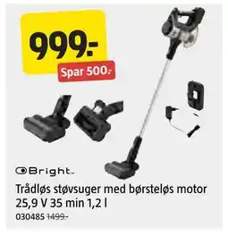 Jula Trådløs støvsuger med børsteløs motor 25,9 V 35 min 1,2 l, NOK 999 tilbud