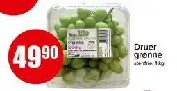 Spar Druer grønne, NOK 49.9 tilbud