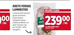 Meny ÅRETS FERSKE LAMMESTEK, NOK 239 tilbud