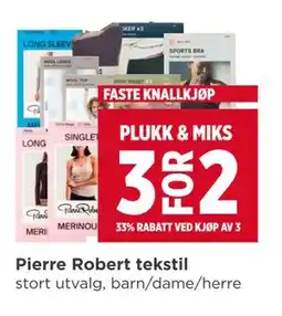 Meny Pierre Robert tekstil tilbud
