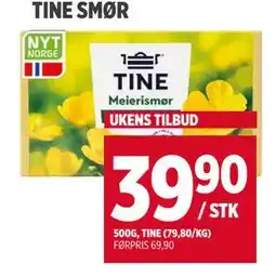 Meny TINE SMØR, NOK 39.9 tilbud