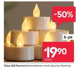 Rusta Telys LED Parma tilbud