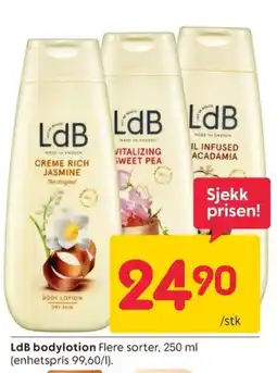 Rusta LdB bodylotion tilbud