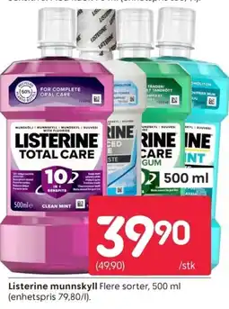 Rusta Listerine munnskyll tilbud