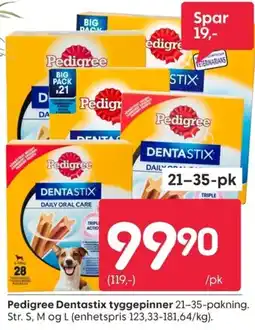 Rusta Pedigree Dentastix tyggepinner tilbud