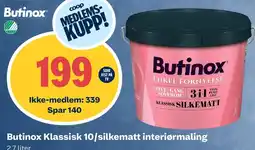 Coop Obs BUTINOX Klassisk 10/silkematt interiørmaling tilbud