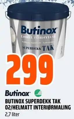 Coop Obs BUTINOX Superdekk tak 02/helmatt interiørmaling tilbud