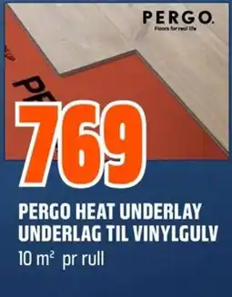 Coop Obs PERGO Heat underlay underlag til vinylgulv tilbud