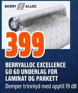 Coop Obs BERRYALLOC Excellence go 60 underlag for laminat og parkett tilbud