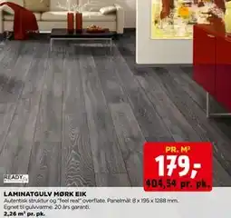 jem & fix LAMINATGULV MØRK EIK, NOK 179 tilbud