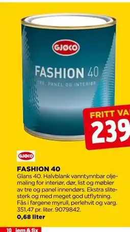 jem & fix FASHION 40, NOK 239 tilbud