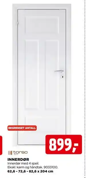 jem & fix INNERDØR, NOK 899 tilbud