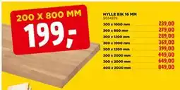 jem & fix HYLLE EIK 16 MM tilbud