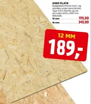 jem & fix OSB3 PLATE tilbud