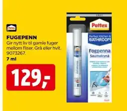 jem & fix FUGEPENN, NOK 129 tilbud