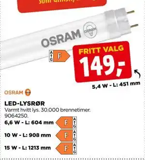 jem & fix LED-LYSRØR tilbud