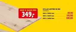 jem & fix HYLLE LIMTRE 18 MM, NOK 349 tilbud