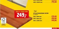 jem & fix HYLLE MAHOGNI 18 MM, NOK 249 tilbud