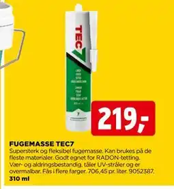 jem & fix FUGEMASSE TEC7, NOK 219 tilbud