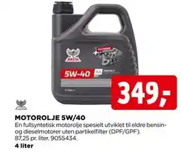 jem & fix MOTOROLJE 5W/40, NOK 349 tilbud