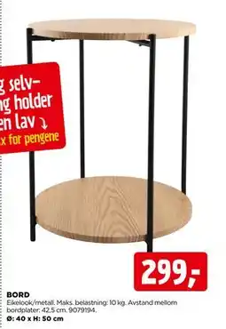 jem & fix BORD, NOK 299 tilbud