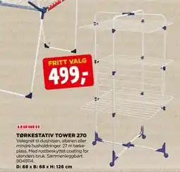 jem & fix TØRKESTATIV TOWER 270, NOK 499 tilbud